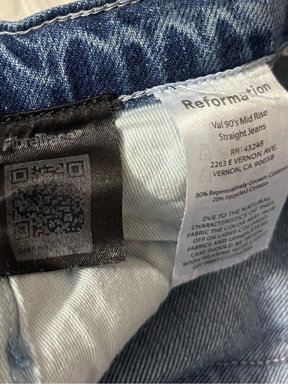Reformation Women’s Val 90s Mid Rise Straight Jeans Core- Colorado 23 - Picture 13 of 15